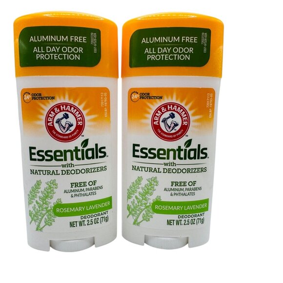 Pack Of 2 Arm & Hammer Essentials Deodorant Aluminum-Free Rosemary Lavender 2.5 - Picture 1 of 3
